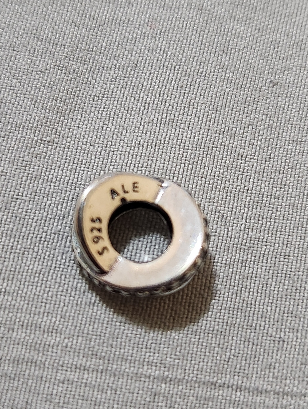 Auth. Pandora Sparkling & Polished Lines Spacer Charm In Sterling Silver - Picture 5 of 5